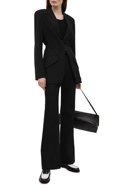 Жакет NANUSHKA черного цвета по цене 89950 руб., арт. LYDIA_BLACK_SUMMER SUITING, фото 2 Жакет NANUSHKA, арт. LYDIA_BLACK_SUMMER SUITING, фото 2