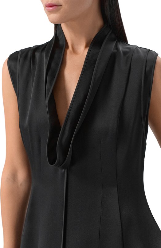 Атласное платье Jil Sander J02CT0554/J76018 Чёрный  J02CT0554/J76018 Фото 4