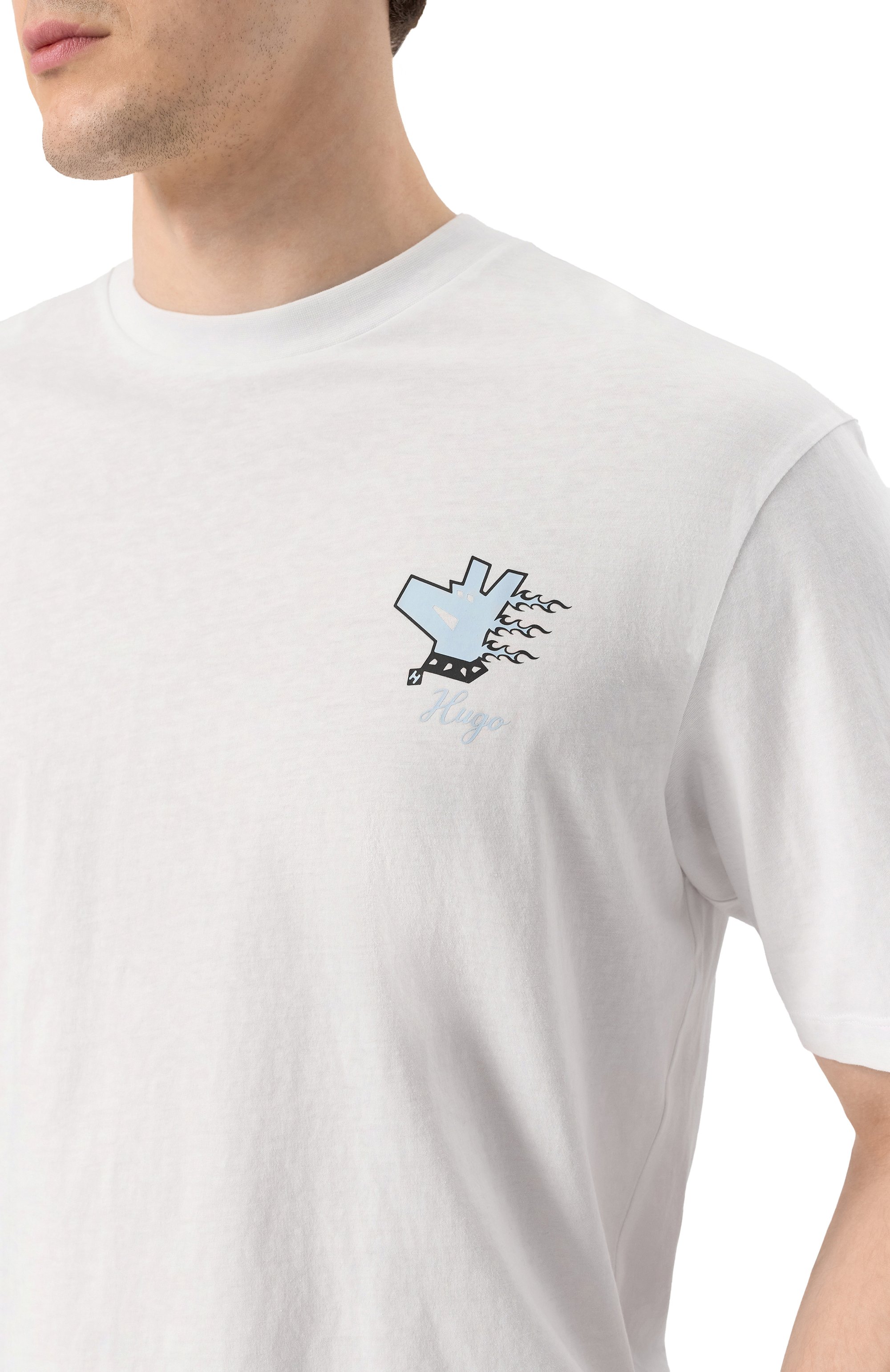 Хлопковая футболка HUGO BLUE, арт. 50542155, фото 5