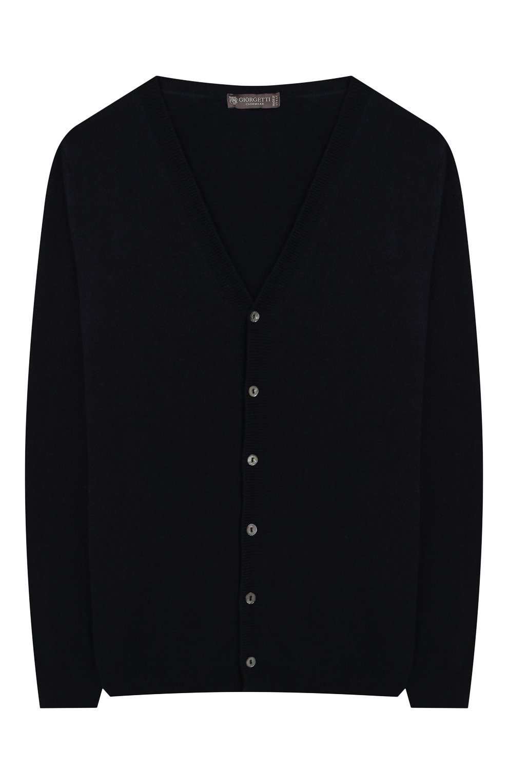 Кашемировый кардиган на пуговицах GIORGETTI CASHMERE темно-синего цвета по цене 27700 руб., арт. MB1311/8A-14AN0TATU, фото 1 Кашемировый кардиган на пуговицах GIORGETTI CASHMERE, арт. MB1311/8A-14AN0TATU, фото 1