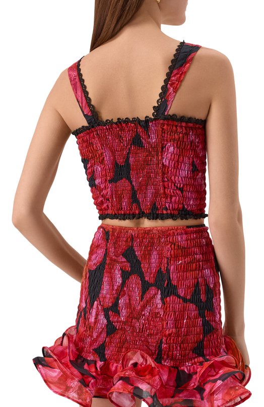 Хлопковый топ Charo Ruiz Ibiza 252101 Красный  252101 Фото 4