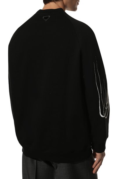 Хлопковый свитшот PRADA, арт. UJL11A-10IO-F0002-221, фото 4