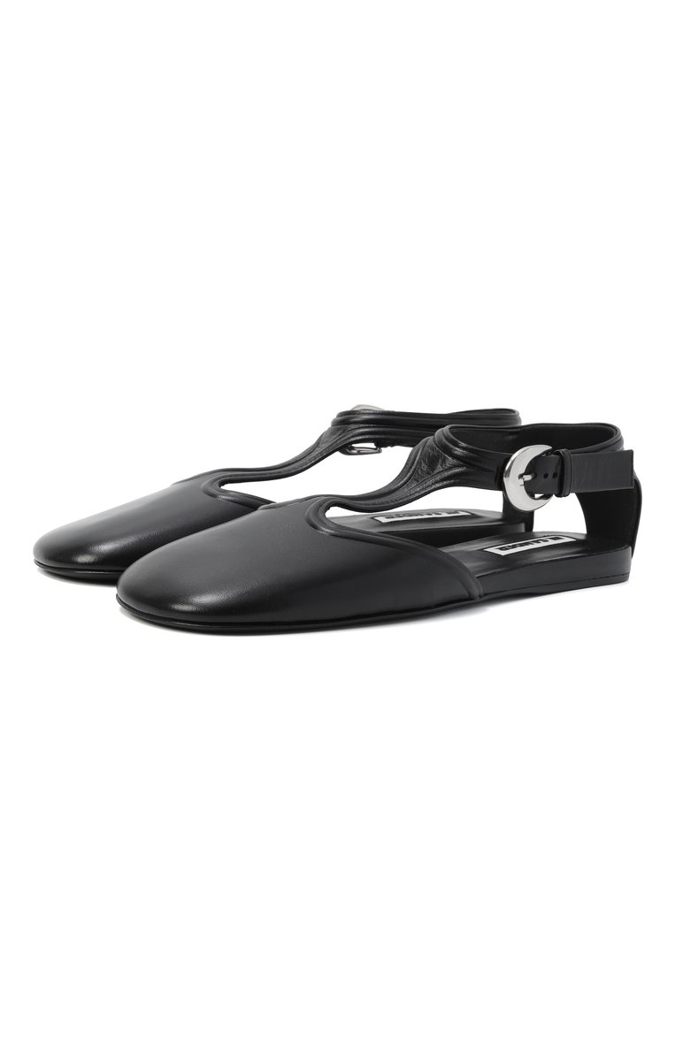 Кожаные балетки mary jane JIL SANDER, арт. J16WP0131-P8226, фото 1