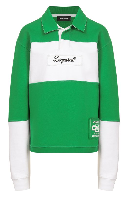 Хлопковое поло Dsquared2 S75GU0632/D25028 Зелёный S75GU0632/D25028