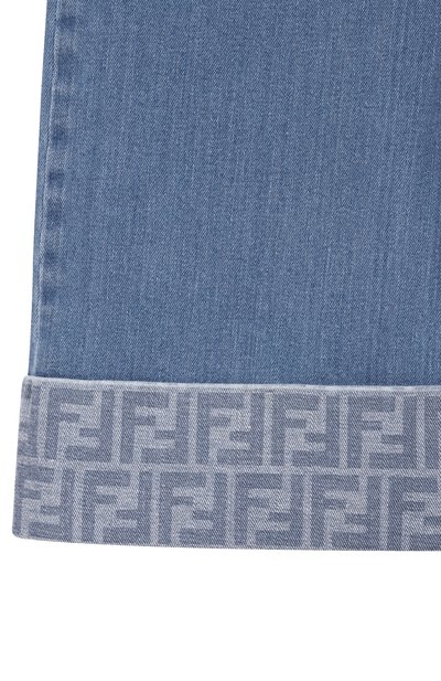 Джинсы FENDI голубого цвета по цене 73450 руб., арт. JFF385/AVVU/8A-12+, фото 3 Джинсы FENDI, арт. JFF385/AVVU/8A-12+, фото 3
