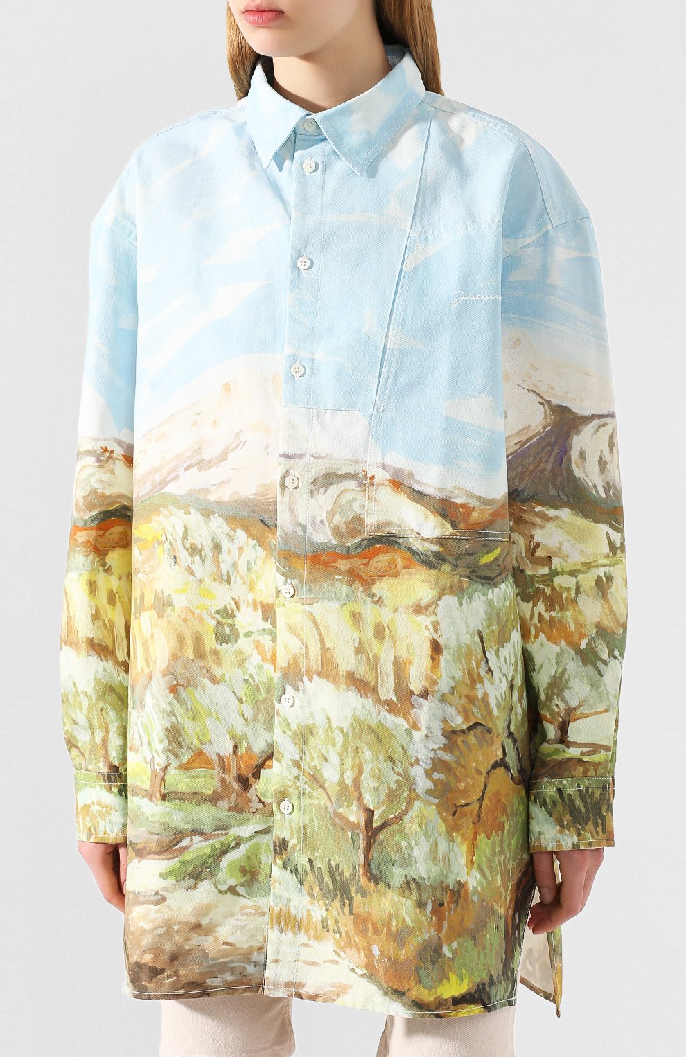 Хлопковая рубашка JACQUEMUS разноцветного цвета по цене 38300 руб., арт. 201SH20/2603P, фото 3 Хлопковая рубашка JACQUEMUS, арт. 201SH20/2603P, фото 3