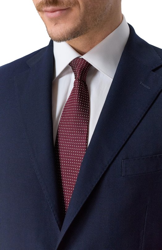 Шелковый галстук Zilli CRAV02M0600VP0I00 Бордовый  CRAV02M0600VP0I00 Фото 2