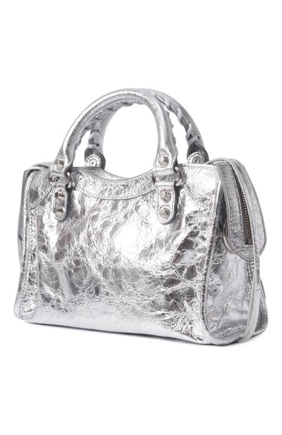 Сумка le city mini BALENCIAGA серебряного цвета по цене 285500 руб., арт. 865763/2AB4V, фото 4 Сумка le city mini BALENCIAGA, арт. 865763/2AB4V, фото 4