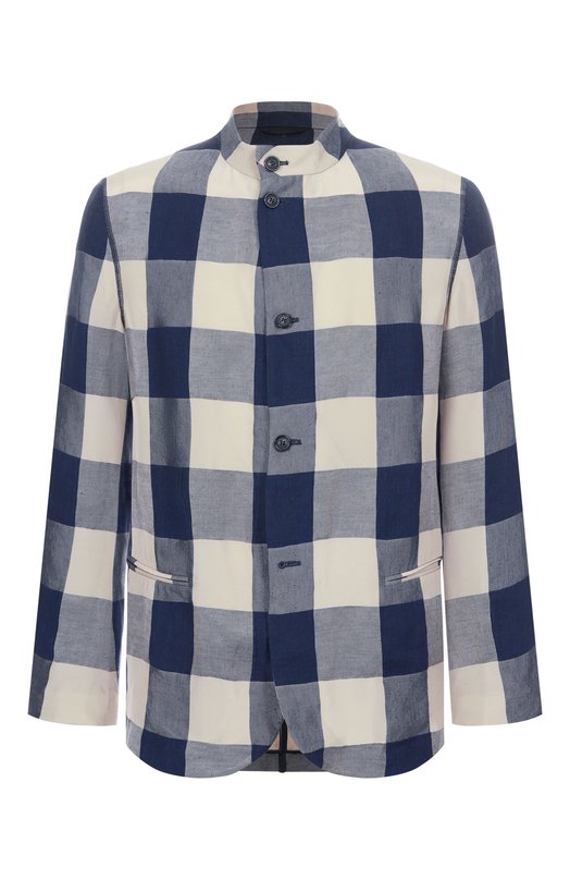 Пиджак изо льна и вискозы Giorgio Armani 0WGGG0IL/T02H0 Разноцветный 0WGGG0IL/T02H0