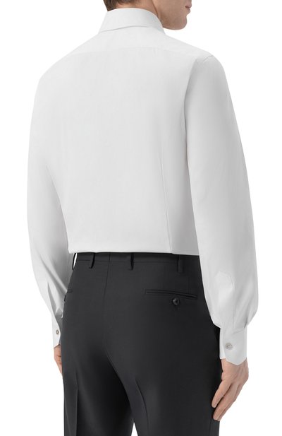Хлопковая сорочка KITON белого цвета по цене 128000 руб., арт. UCCH09666, фото 4 Хлопковая сорочка KITON, арт. UCCH09666, фото 4