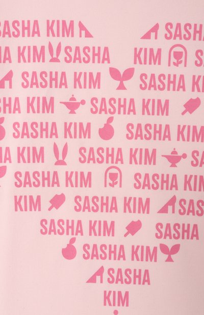 Хлопковая футболка SASHA KIM светло-розового цвета по цене 7120 руб., арт. УТ-00000622, фото 3 Хлопковая футболка SASHA KIM, арт. УТ-00000622, фото 3