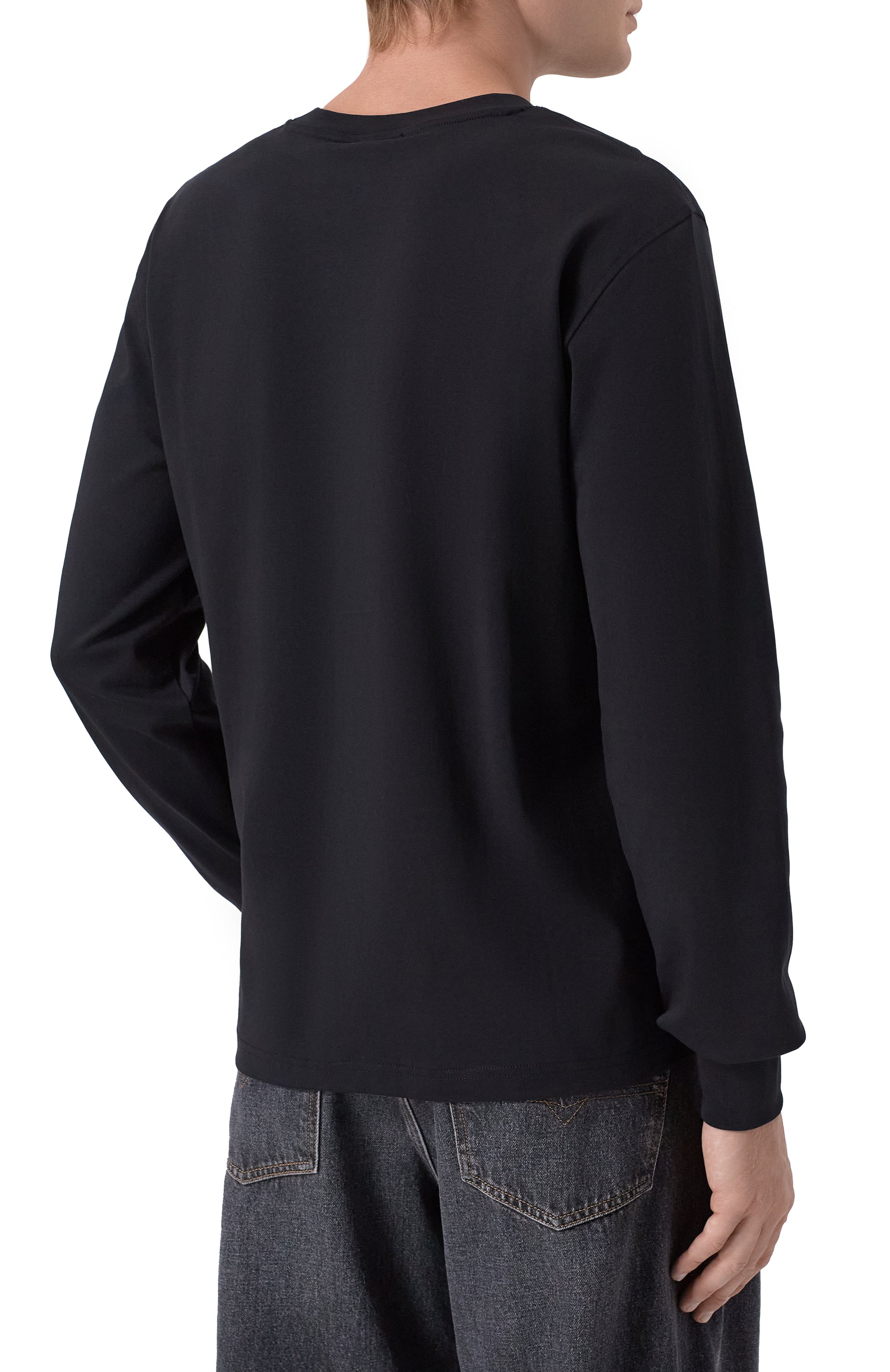 Хлопковый лонгслив DIESEL, арт. A20783/0AIJU, фото 4