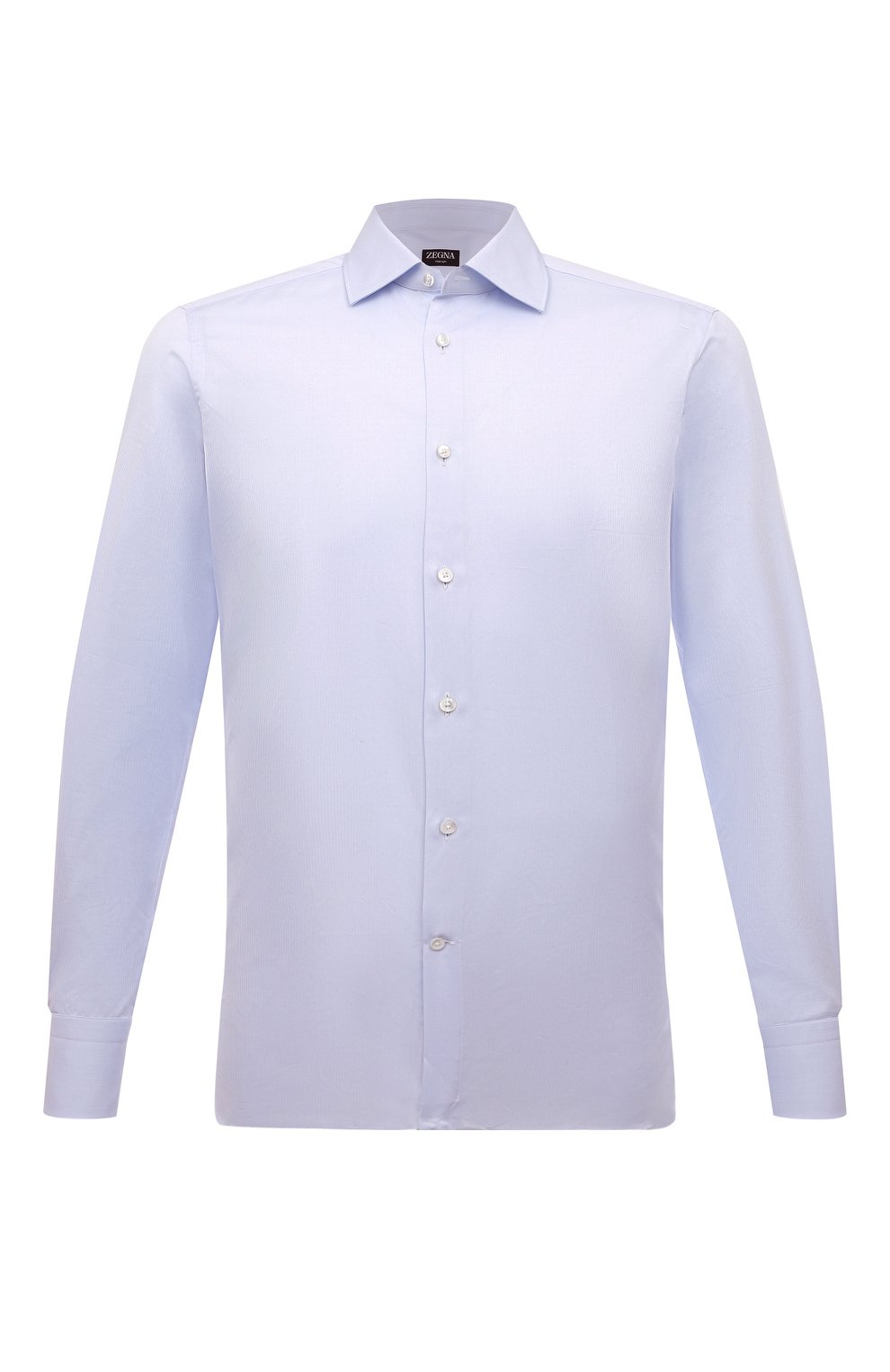 Хлопковая сорочка ZEGNA голубого цвета по цене 59950 руб., арт. 9MS0MT-CT1501, фото 1 Хлопковая сорочка ZEGNA, арт. 9MS0MT-CT1501, фото 1