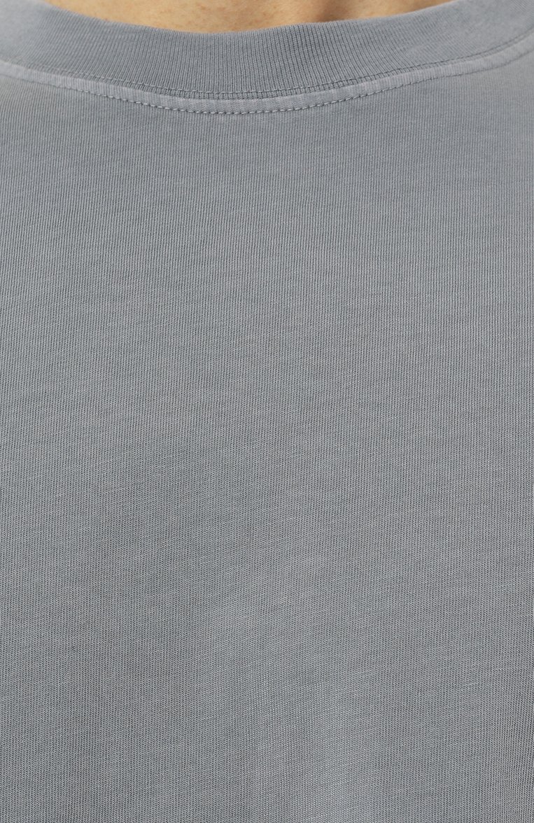Мужская хлопковая футболка DRIES VAN NOTEN серого цвета, арт. 021116-8604 | Фото 5 (Принт: Без принта; Рукава: Короткие; Длина (для топов): Стандартные; Материал сплава: Проставлено; Материал внешний: Хлопок; Стили: Спорт-шик; Драгоценные камни: Проставлено)