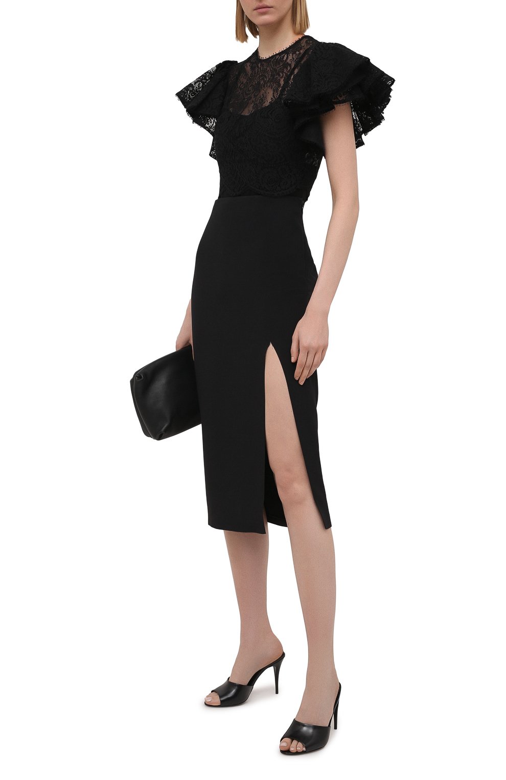 Топ ALEXANDER MCQUEEN черного цвета по цене 251000 руб., арт. 645459/QEACI, фото 2 Топ ALEXANDER MCQUEEN, арт. 645459/QEACI, фото 2