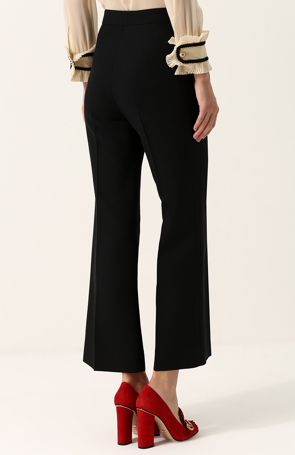 Укороченные расклешенные брюки со стрелками GUCCI, арт. 475862/ZJZ40, фото 4