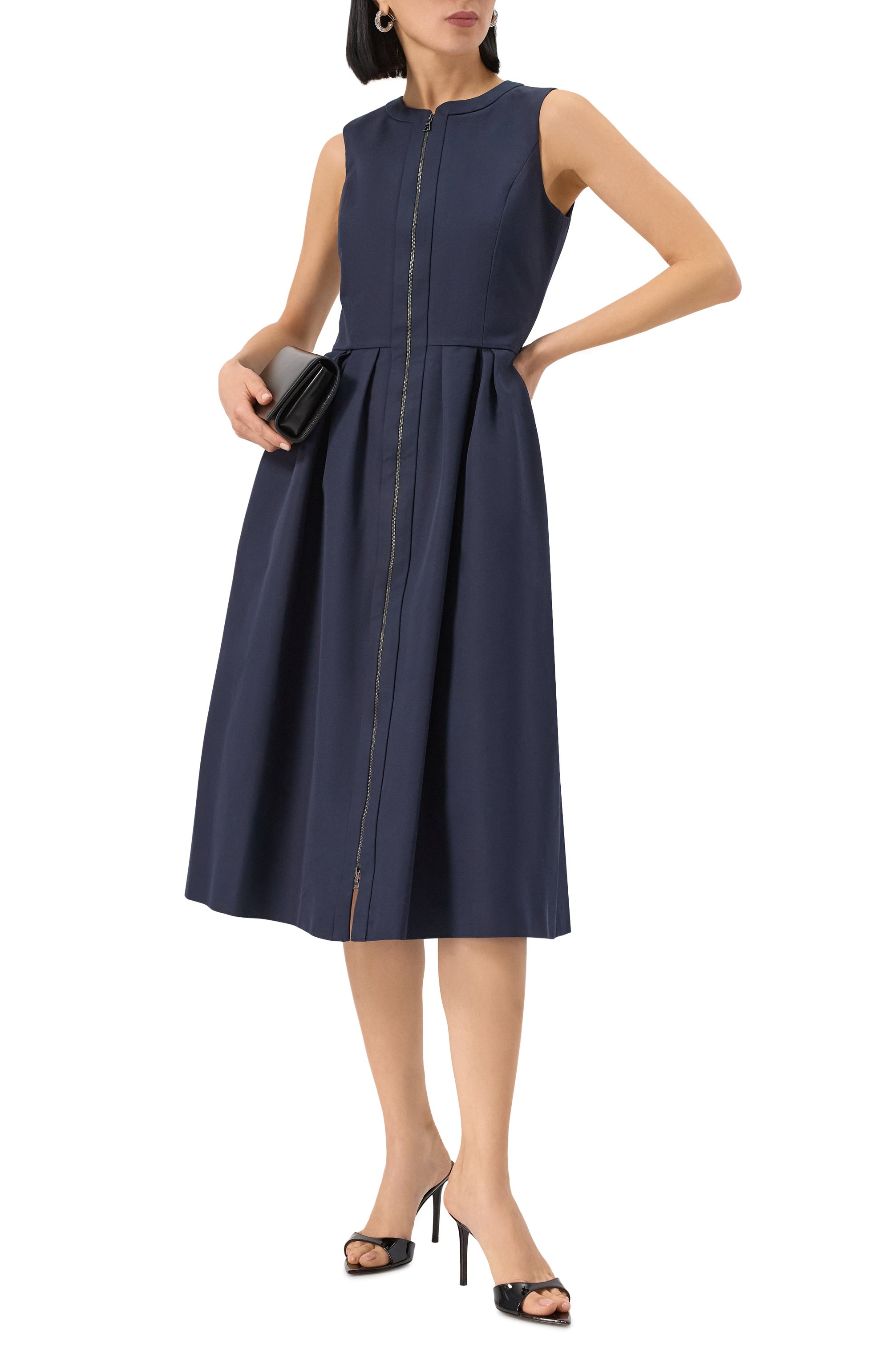 Хлопковое платье DICE KAYEK темно-синего цвета по цене 198500 руб., арт. SS25R271, фото 2 Хлопковое платье DICE KAYEK, арт. SS25R271, фото 2