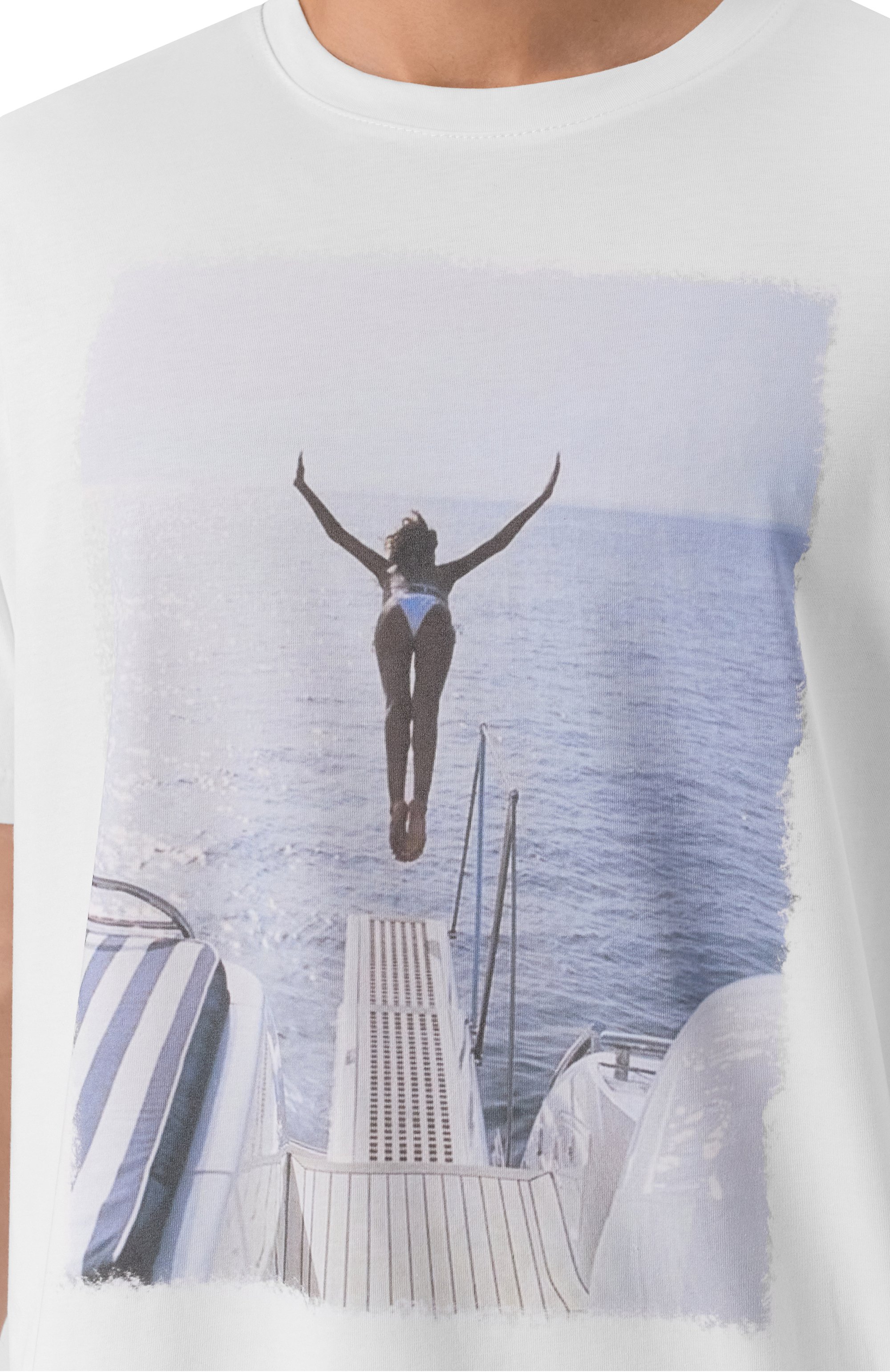 Хлопковая футболка BISIBIGLIO, арт. GIRL B0AT DIP, фото 5