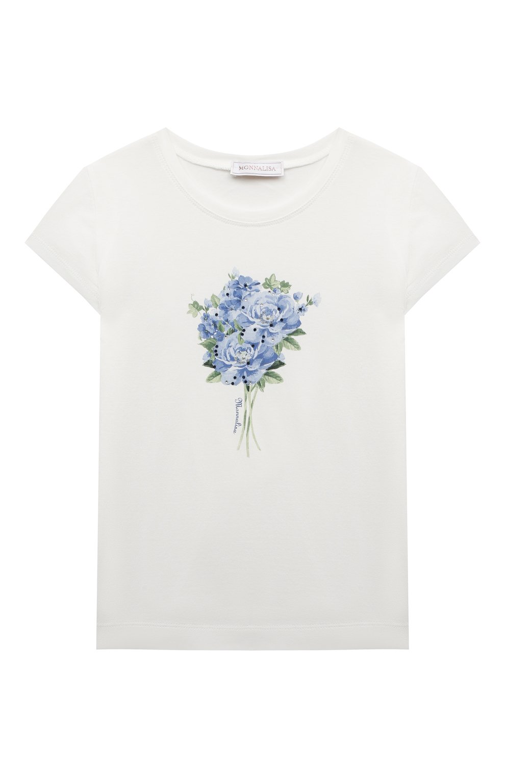 Хлопковая футболка MONNALISA, арт. 110600, фото 1