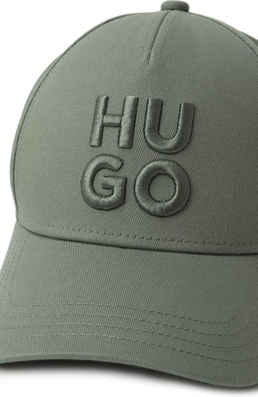 Хлопковая бейсболка HUGO 50533409 Зелёный  50533409 Фото 3