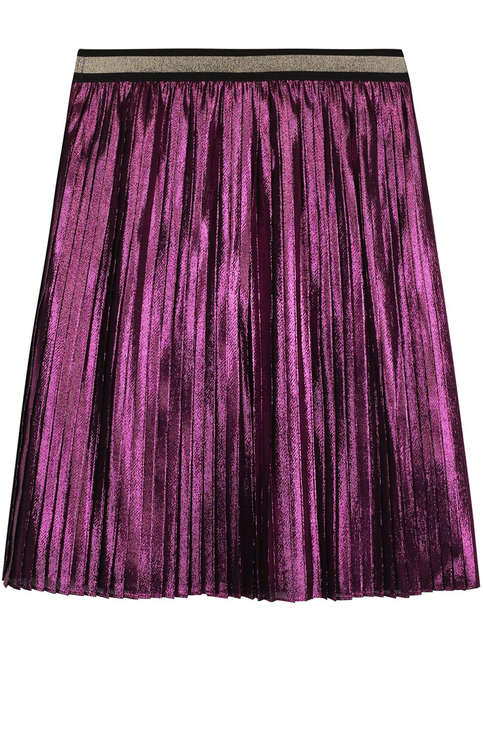 Плиссированная юбка с металлизированной отделкой и контрастным поясом GUCCI, арт. 477409/ZB341, фото 2