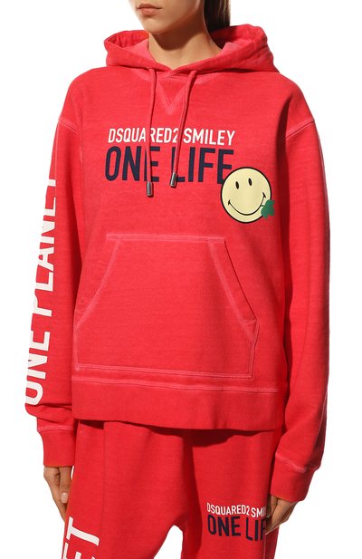 Хлопковое худи dsquared2 x smiley DSQUARED2, арт. S73GU0085/S25535, фото 3
