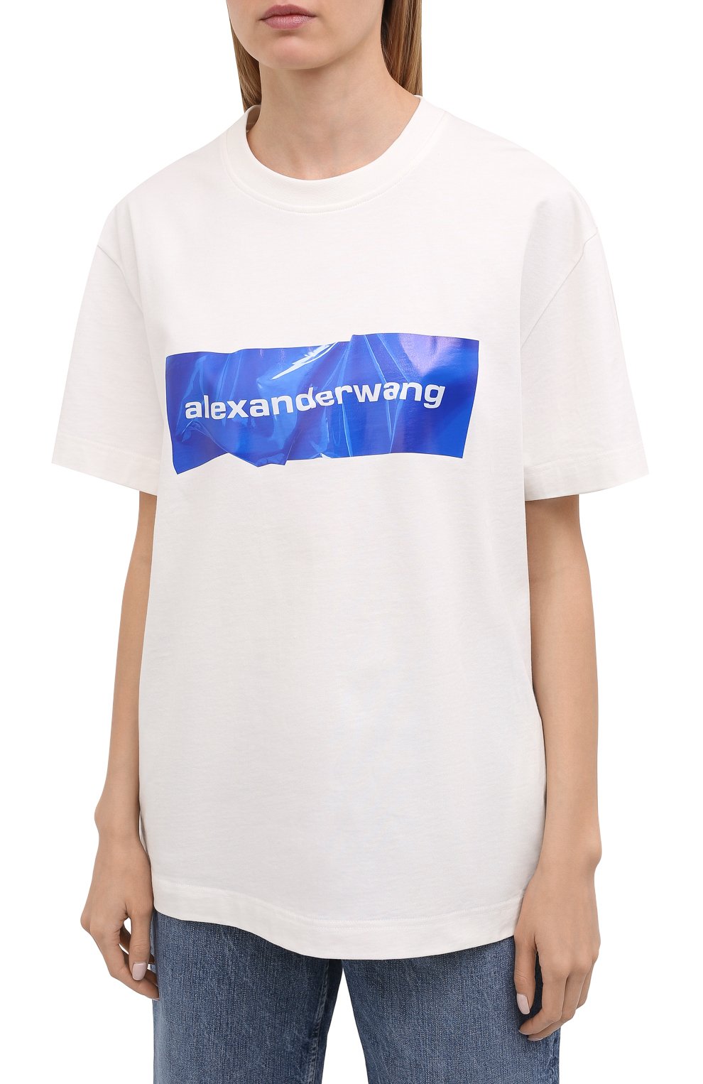 Хлопковая футболка ALEXANDER WANG, арт. UCC2211424, фото 3