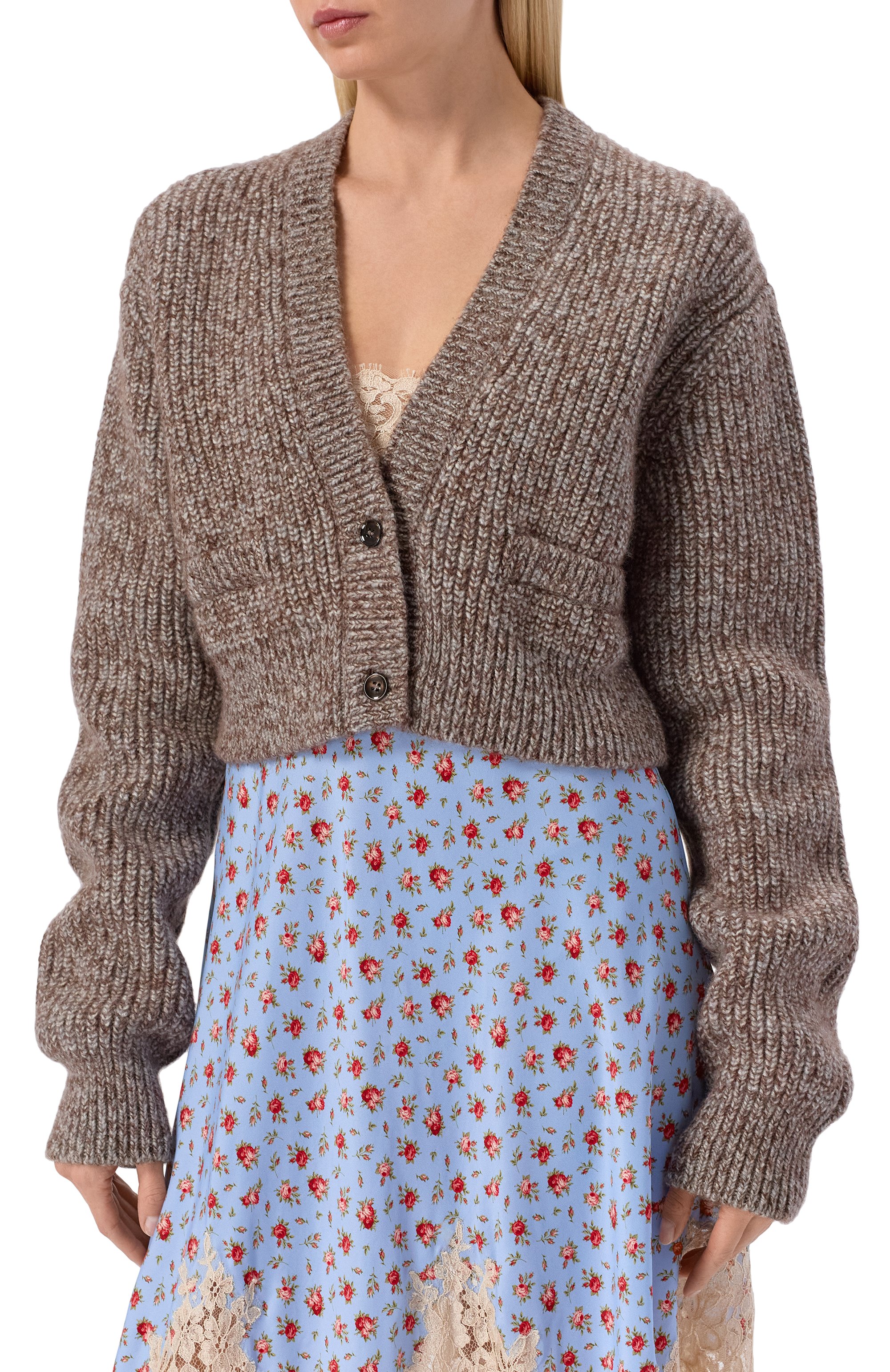 Кардиган из шелка и шерсти с кашемиром DOLCE & GABBANA, арт. FXVD5T/JGME0, фото 3