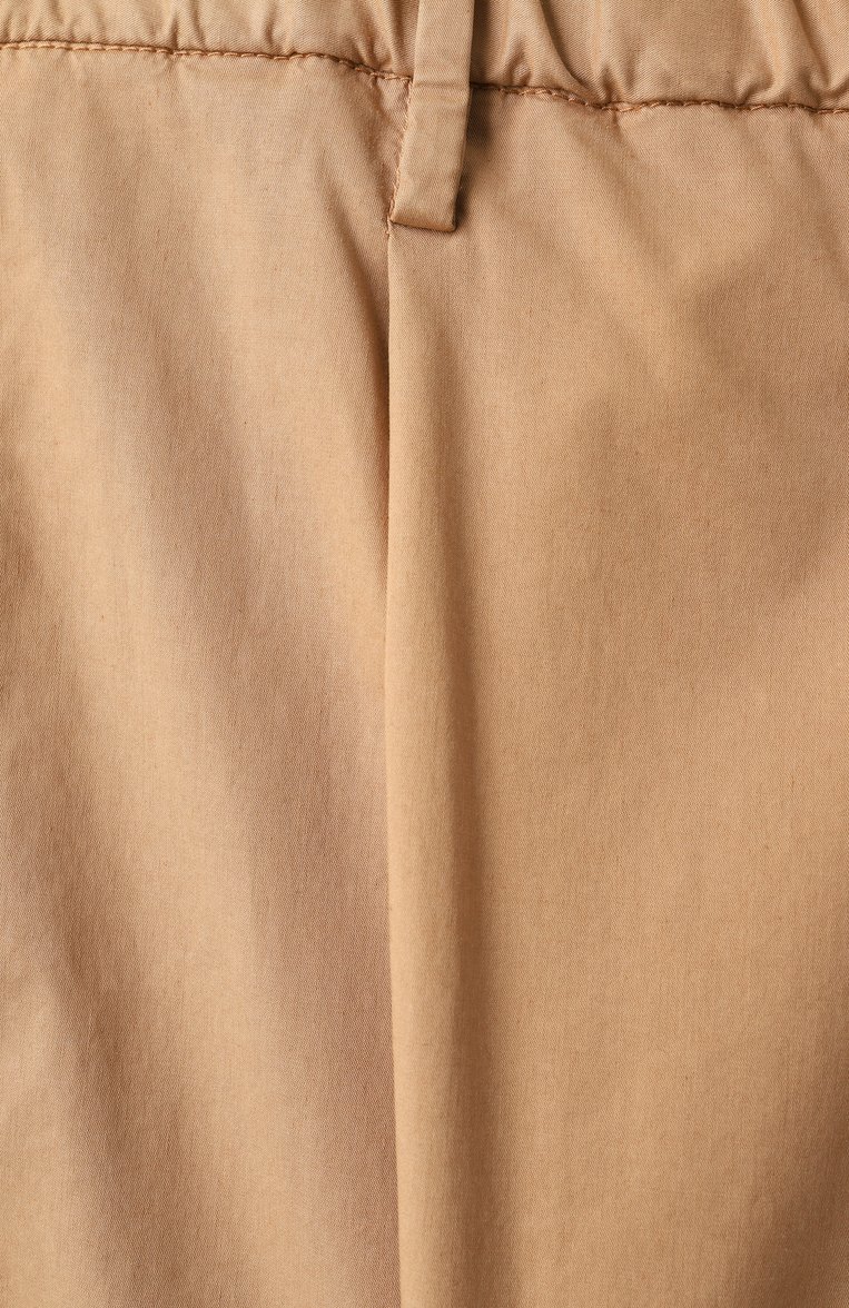 Мужские брюки CORNELIANI бежевого цвета, арт. 254ED6-2520127 | Фото 6 (Длина (брюки, джинсы): Стандартные; Драгоценные камни: Проставлено; Материал сплава: Проставлено; Стили: Кэжуэл; Силуэт М (брюки): Чиносы; Случай: Повседневный; Материал внешний: Хлопок)