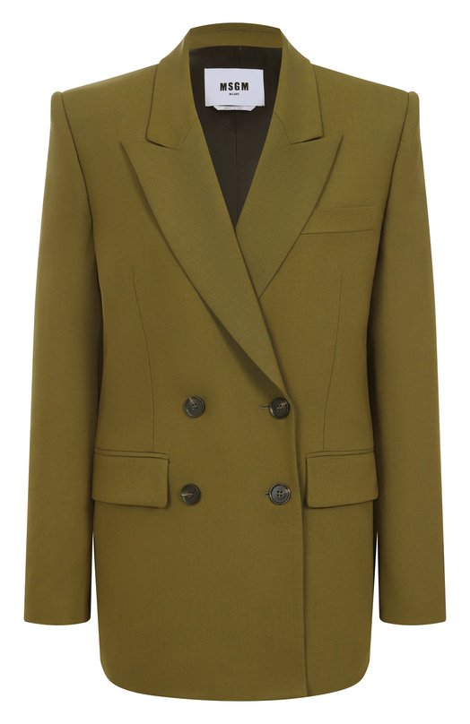 Шерстяной жакет MSGM 3941MDG18/257605 Хаки 3941MDG18/257605