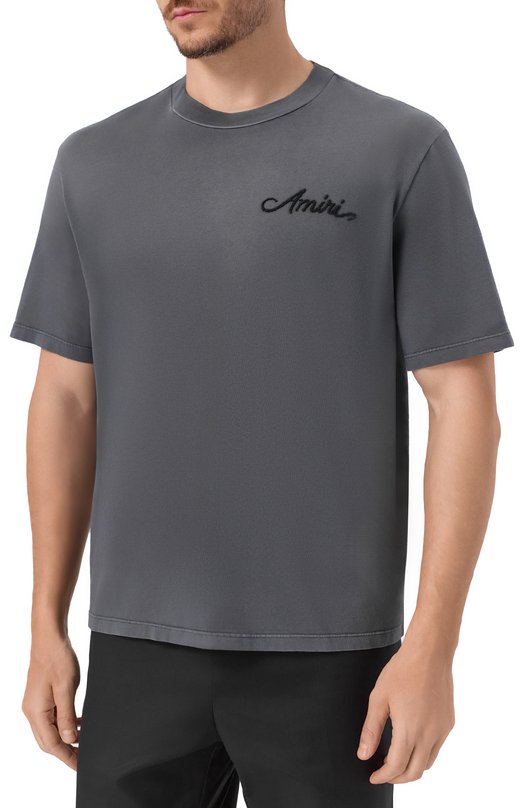 Хлопковая футболка Amiri AMJYTE1197 Серый  AMJYTE1197 Фото 3