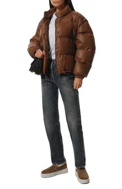 Замшевые слипоны PRADA бежевого цвета по цене 88000 руб., арт. 1S484M-JFT-F01Y4-ZF45, фото 2 Замшевые слипоны PRADA, арт. 1S484M-JFT-F01Y4-ZF45, фото 2