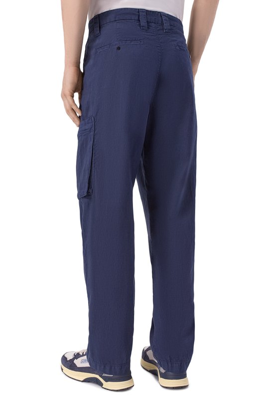 Брюки из хлопка и льна C.P. Company 20CMPA253A/110658G Синий  20CMPA253A/110658G Фото 4