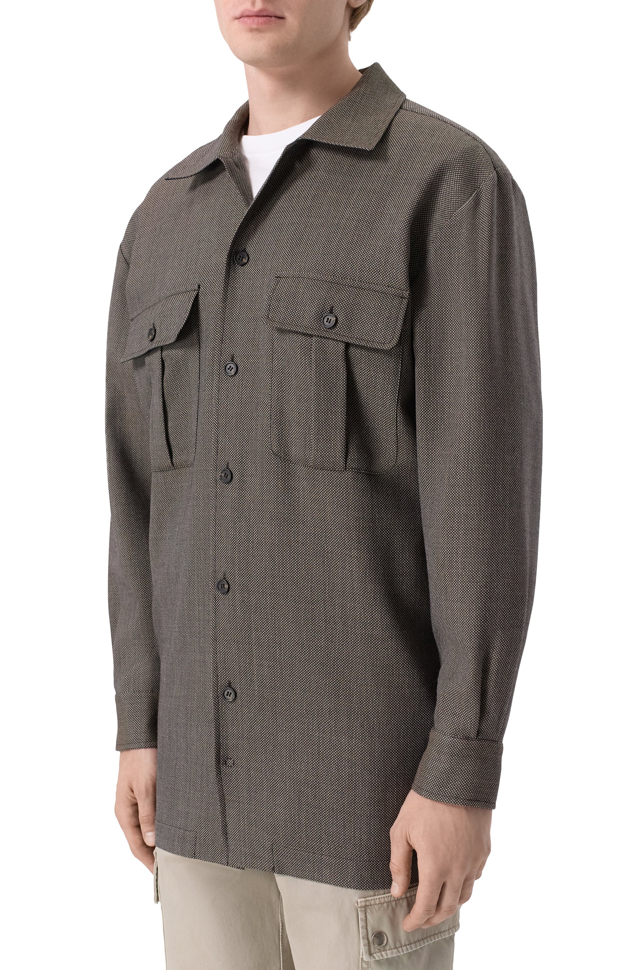 Шерстяная рубашка MM6, арт. S62DA0064/M35636, фото 3