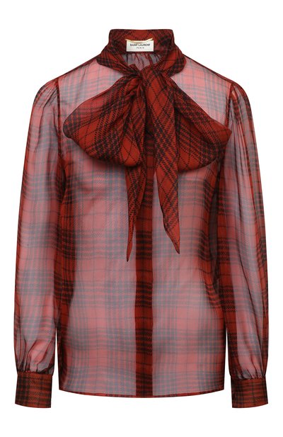 Шелковая блузка SAINT LAURENT, арт. 641585/Y8B86, фото 1