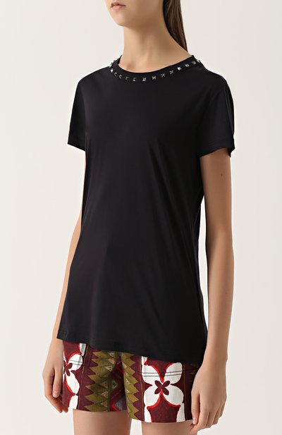 Футболка прямого кроя с шипами VALENTINO, арт. MB3MG03A/2QK, фото 3