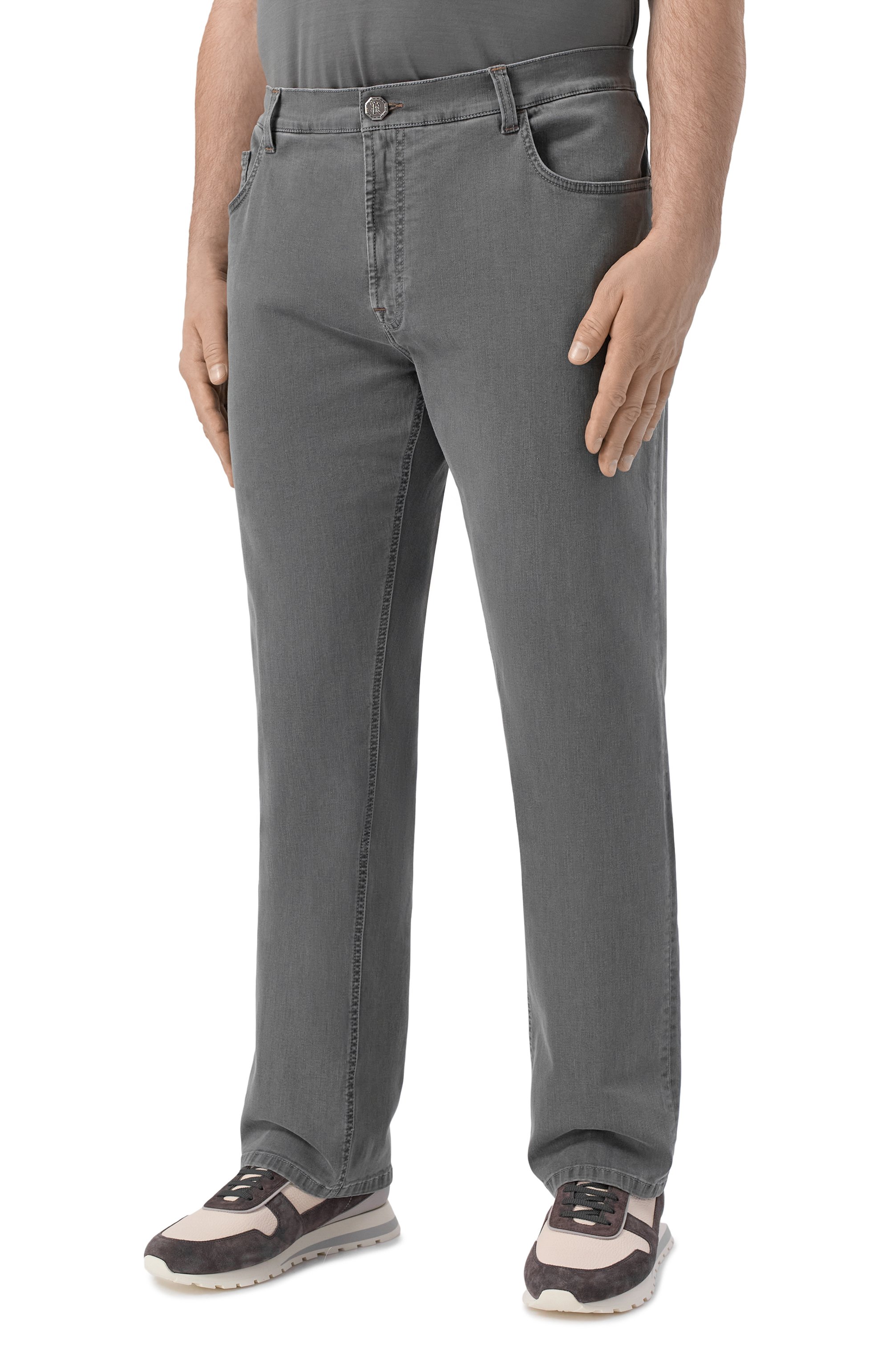 Джинсы STEFANO RICCI серого цвета по цене 158500 руб., арт. MFT61B3160/TR101K_001, фото 3 Джинсы STEFANO RICCI, арт. MFT61B3160/TR101K_001, фото 3