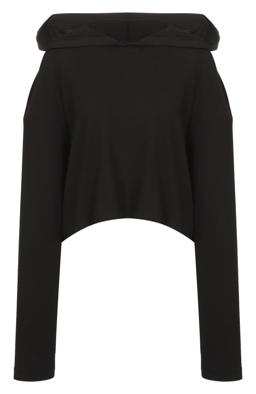 Худи из вискозы EDOMO T012002FW2324 Чёрный T012002FW2324