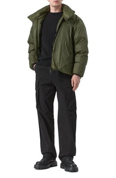 Мужские хлопковые брюки-карго MSGM черного цвета, арт. 3840MP232/257086 | Фото 2 (Длина (брюки, джинсы): Стандартные; Драгоценные камни: Проставлено; Материал сплава: Проставлено; Стили: Кэжуэл; Силуэт М (брюки): Карго; Случай: Повседневный; Материал внешний: Хлопок)