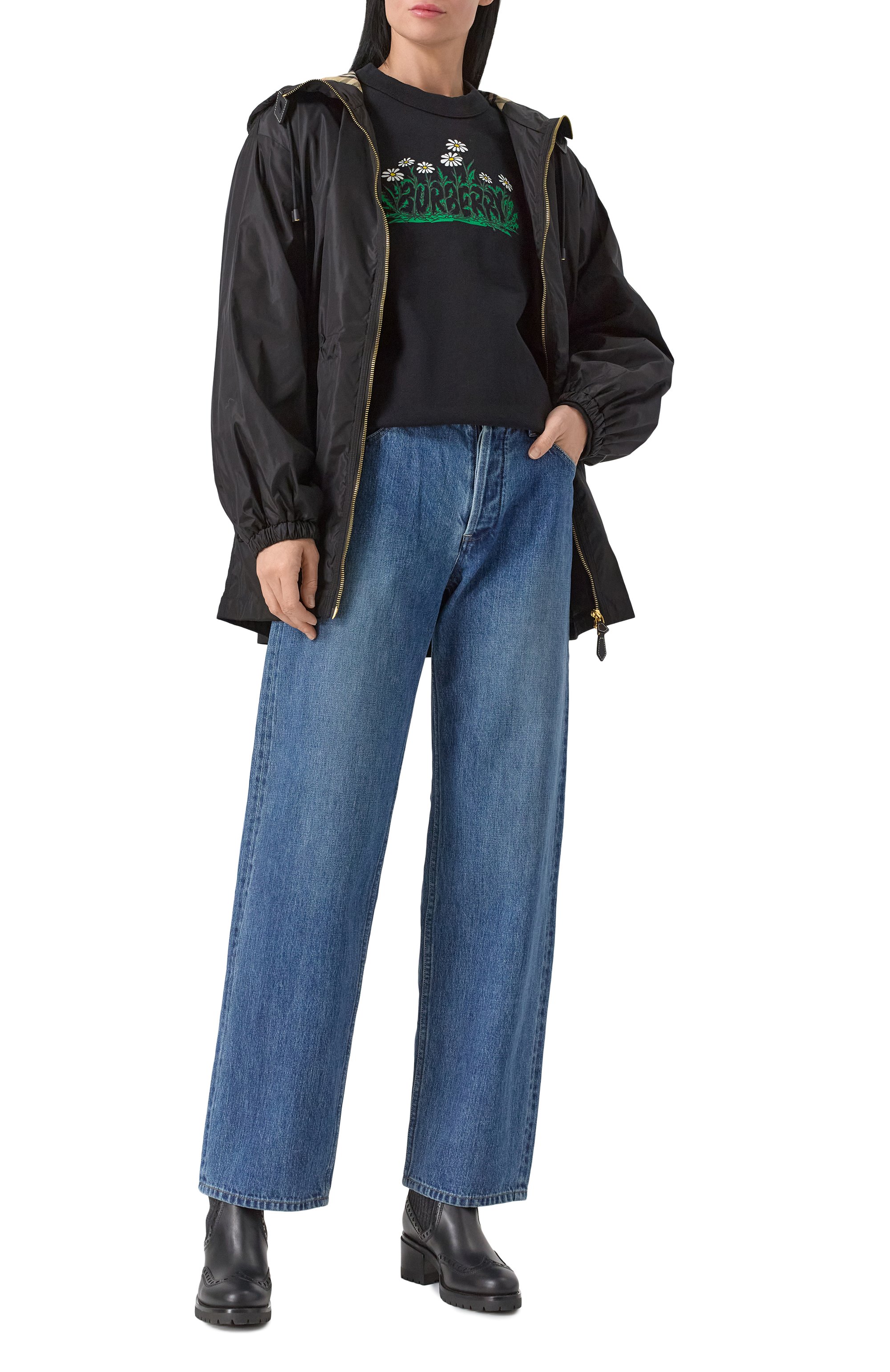 Хлопковый свитшот BURBERRY черного цвета по цене 99500 руб., арт. 8104900, фото 2 Хлопковый свитшот BURBERRY, арт. 8104900, фото 2