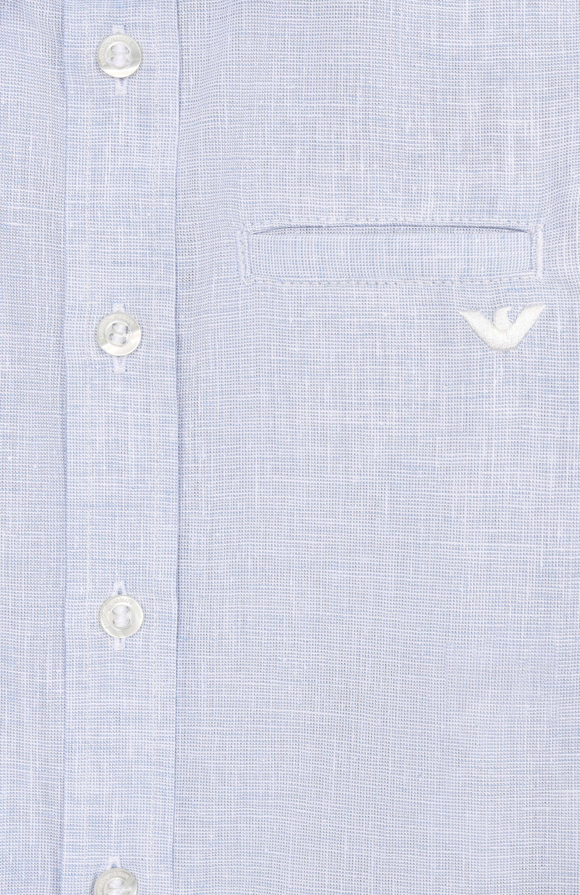 Рубашка из хлопка и льна EMPORIO ARMANI, арт. EB000978/AF20970, фото 3