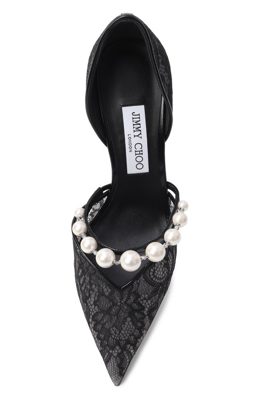 Текстильные туфли Aurelie 85 Jimmy Choo AURELIE85DRJ Чёрный  AURELIE85DRJ Фото 6