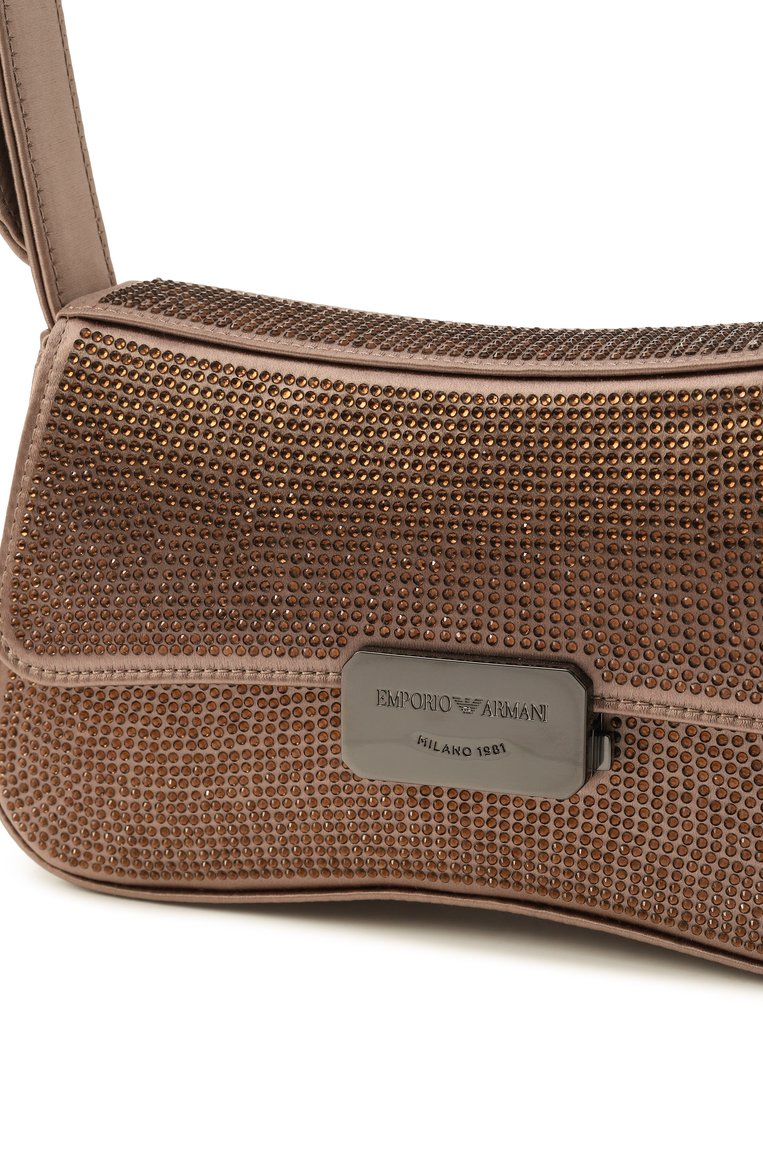 Женская сумка EMPORIO ARMANI бронзового цвета, арт. EW001014/AF15442 | Фото 3 (Материал: Текстиль; Автоматизация состава: Проставлено; Размер: small; Автоматизация ТО: Проставлено)