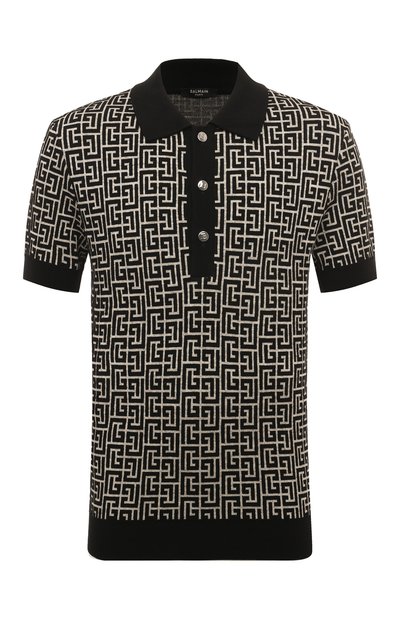 Мужская поло из шерсти и льна BALMAIN, арт. CH1GB020/KB03