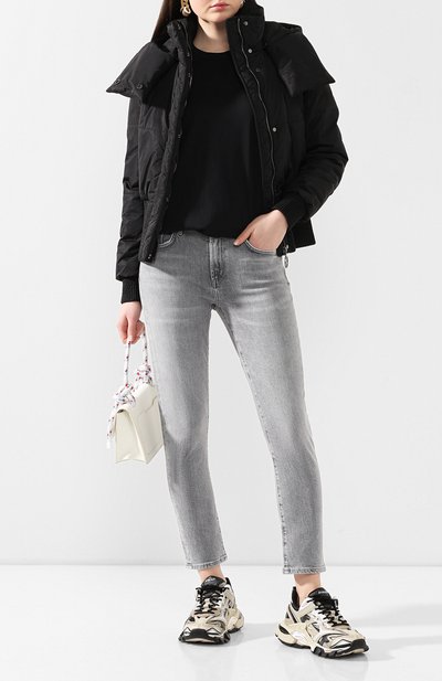 Пуховик OFF-WHITE черного цвета по цене 108500 руб., арт. 0WEA198R20A390861001, фото 2 Пуховик OFF-WHITE, арт. 0WEA198R20A390861001, фото 2