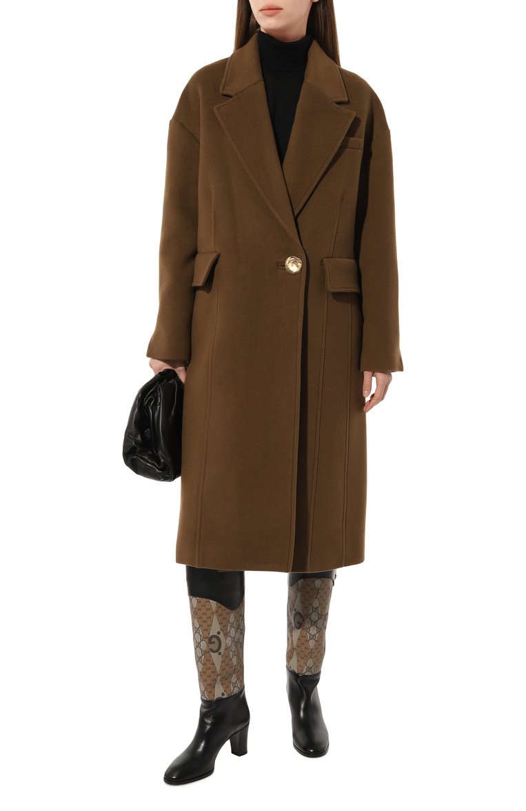 Женские кожаные сапоги blondie GUCCI черного цвета, арт. 718258/AABAJ | Фото 2 (Высота голенища: Средние; Материал внутренний: Натуральная кожа; Каблук высота: Средний; Подошва: Плоская; Каблук тип: Устойчивый; Материал утеплителя: Без утеплителя; Материал внешний: Натуральная кожа)