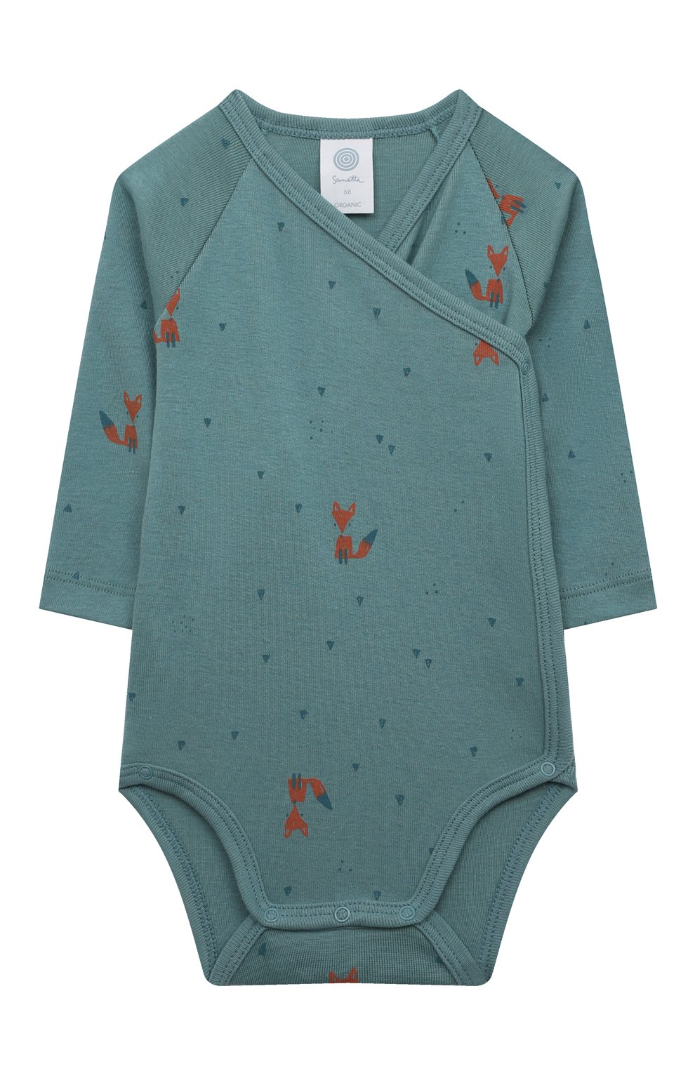 Хлопковое боди SANETTA зеленого цвета по цене 2565 руб., арт. 324032, фото 1 Хлопковое боди SANETTA, арт. 324032, фото 1