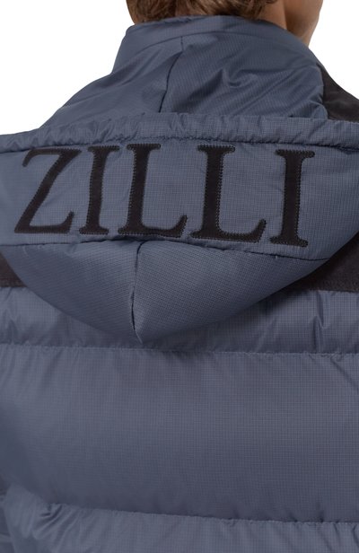 Пуховик с замшевой отделкой ZILLI темно-синего цвета по цене 772000 руб., арт. ZSSW36M2006VZL001_001, фото 5 Пуховик с замшевой отделкой ZILLI, арт. ZSSW36M2006VZL001_001, фото 5