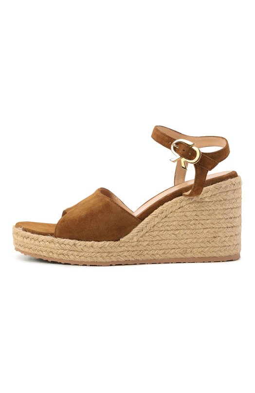 Замшевые босоножки Gianvito Rossi G32658.60RIC.VLJTENT Коричневый  G32658.60RIC.VLJTENT Фото 4