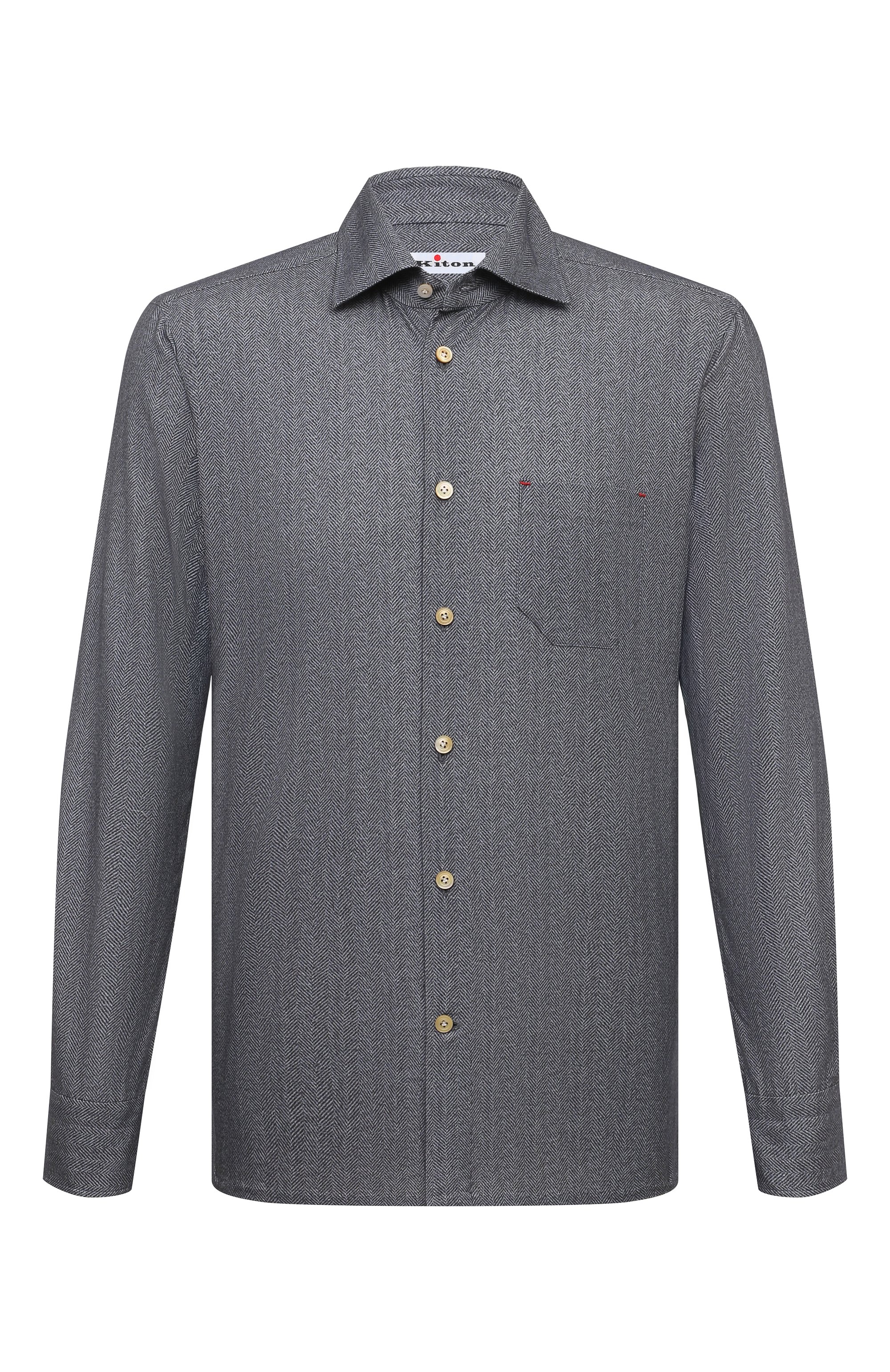 Хлопковая рубашка KITON, арт. UMCNERH0908604, фото 1